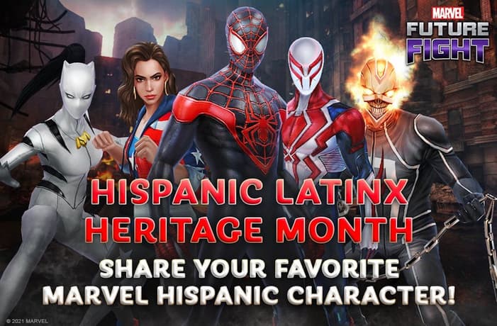 SHARE YOUR FAVORITE HISPANIC LATINX HERO WITH MARVEL FUTURE FIGHT