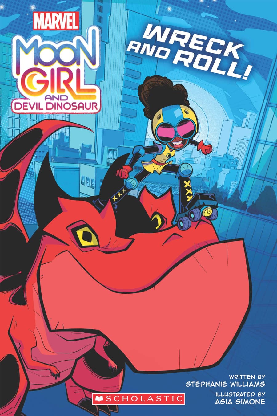 Cover to Moon Girl and Devil Dinosaur: Wreck and Roll!