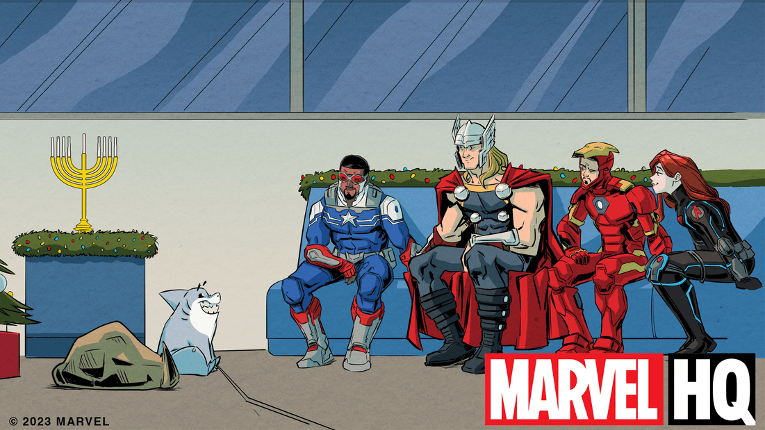 Jeff the Land Shark hangs out with the Avengers in 'It's Jeff & the Avengers'