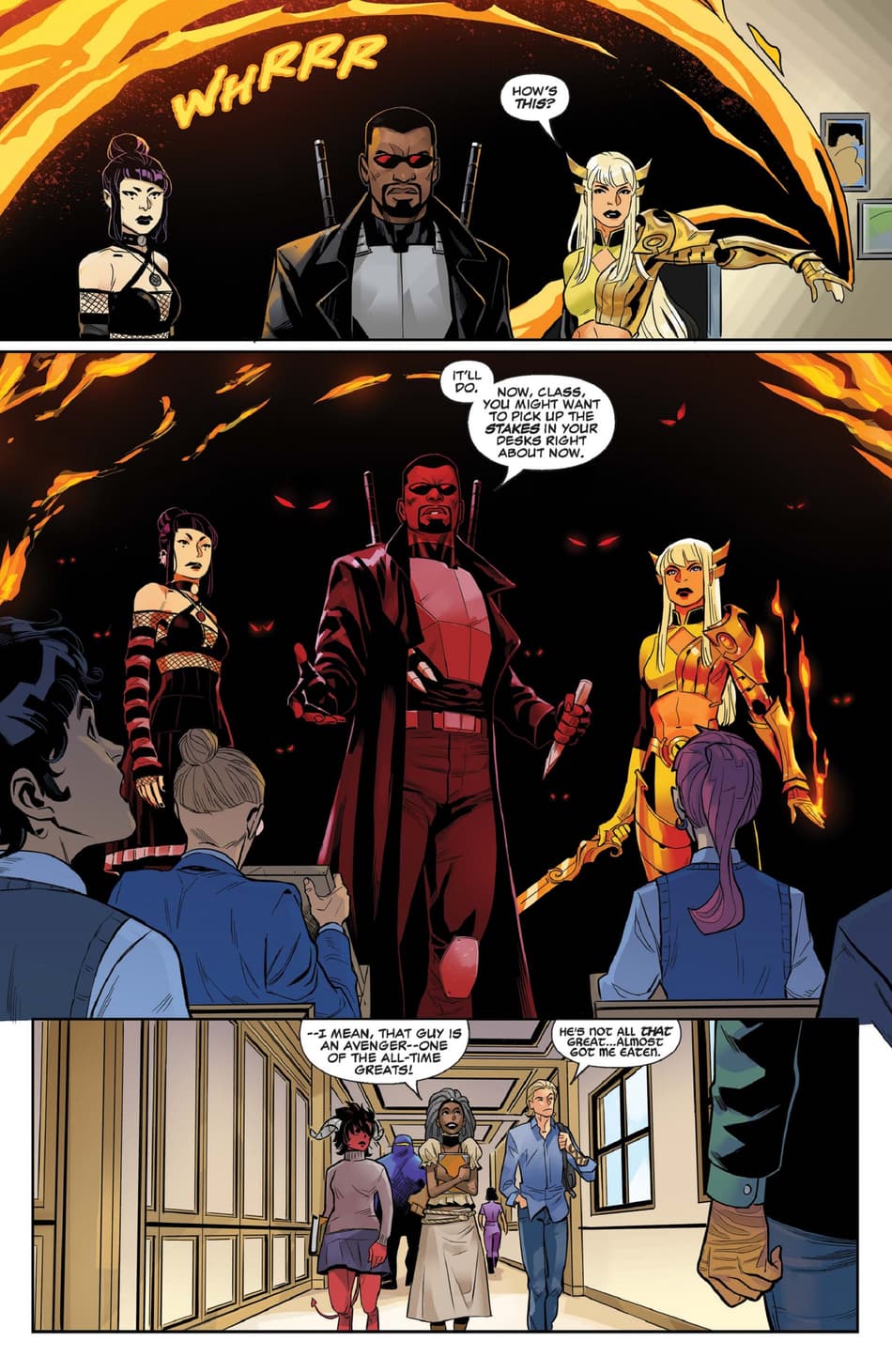 Preview page from MIDNIGHT SUNS (2022) #1 by Ethan Sacks, Luigi Zagaria, and Antonio Fabela.