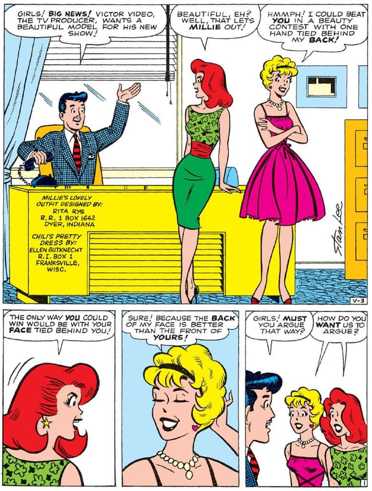 Chili and Millie argue in MILLIE THE MODEL (1945) #100.