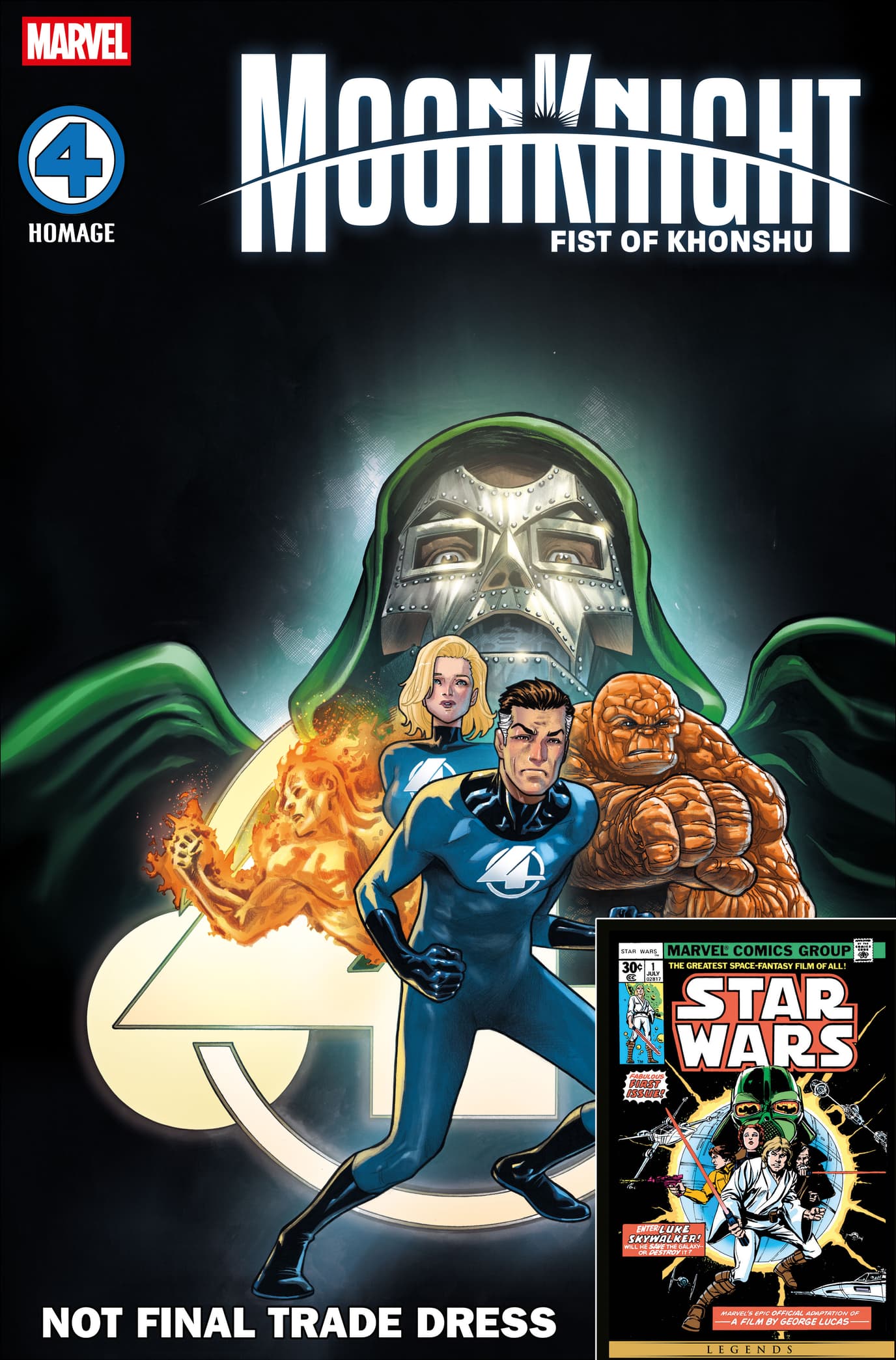 MOON KNIGHT: FIST OF KHONSHU #4 Fantastic Four Homage Variant Cover by Emilio Laiso