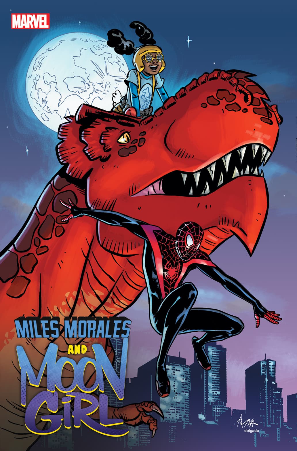 Miles Morales and Moon Girl #1 cover by Alitha Martinez
