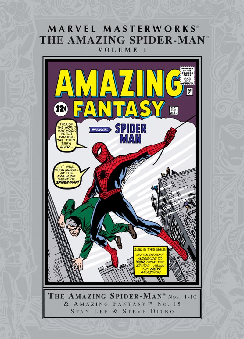 Cover to AMAZING SPIDER-MAN MASTERWORKS VOL. 1.