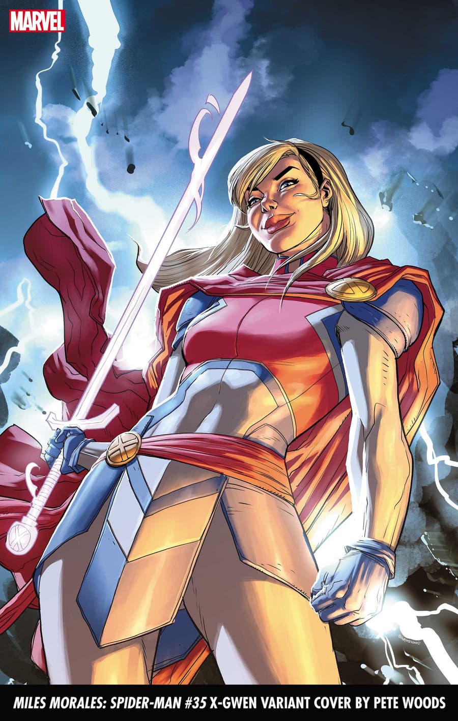 Miles Morales: Spider-Man #35 X-Gwen Variant Cover by PETE WOODS