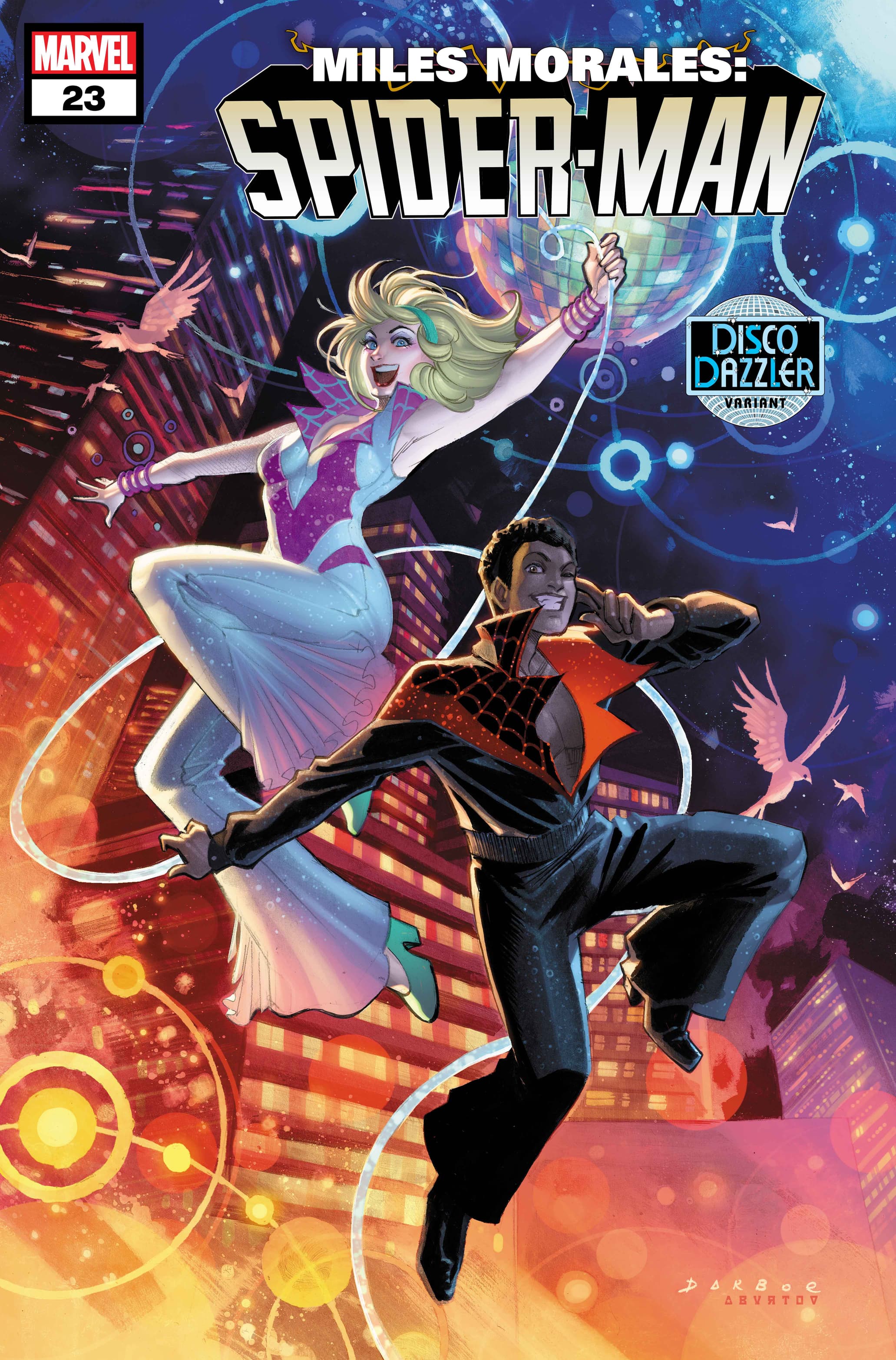 MILES MORALES: SPIDER-MAN #23 Disco Dazzler Variant Cover by Karen Darboe​​​​​​​