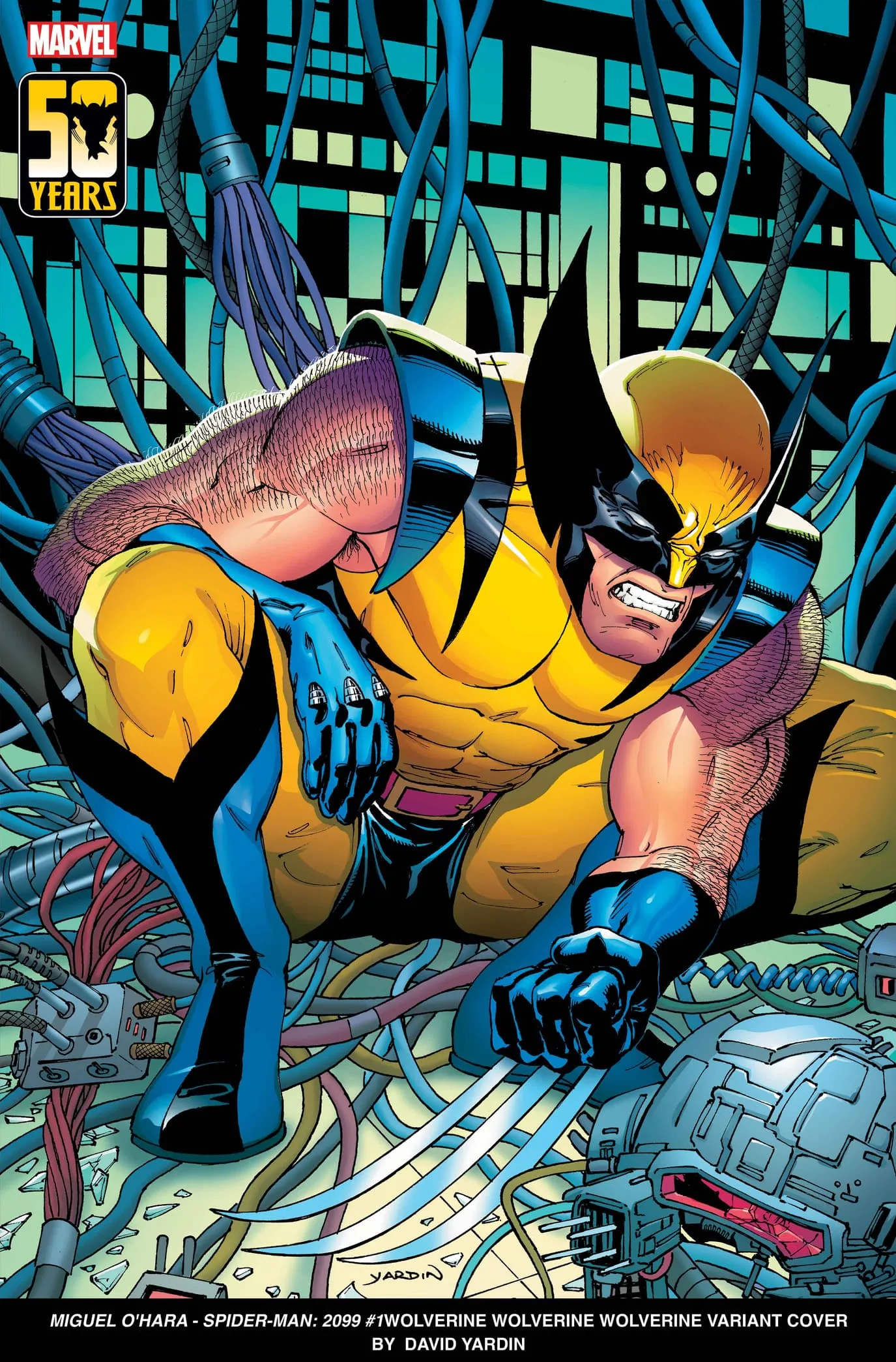MIGUEL O'HARA - SPIDER-MAN: 2099 #1 Wolverine Wolverine Wolverine Variant by David Yardin