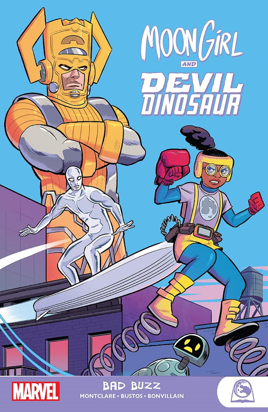 Cover to MOON GIRL AND DEVIL DINOSAUR: BAD BUZZ.