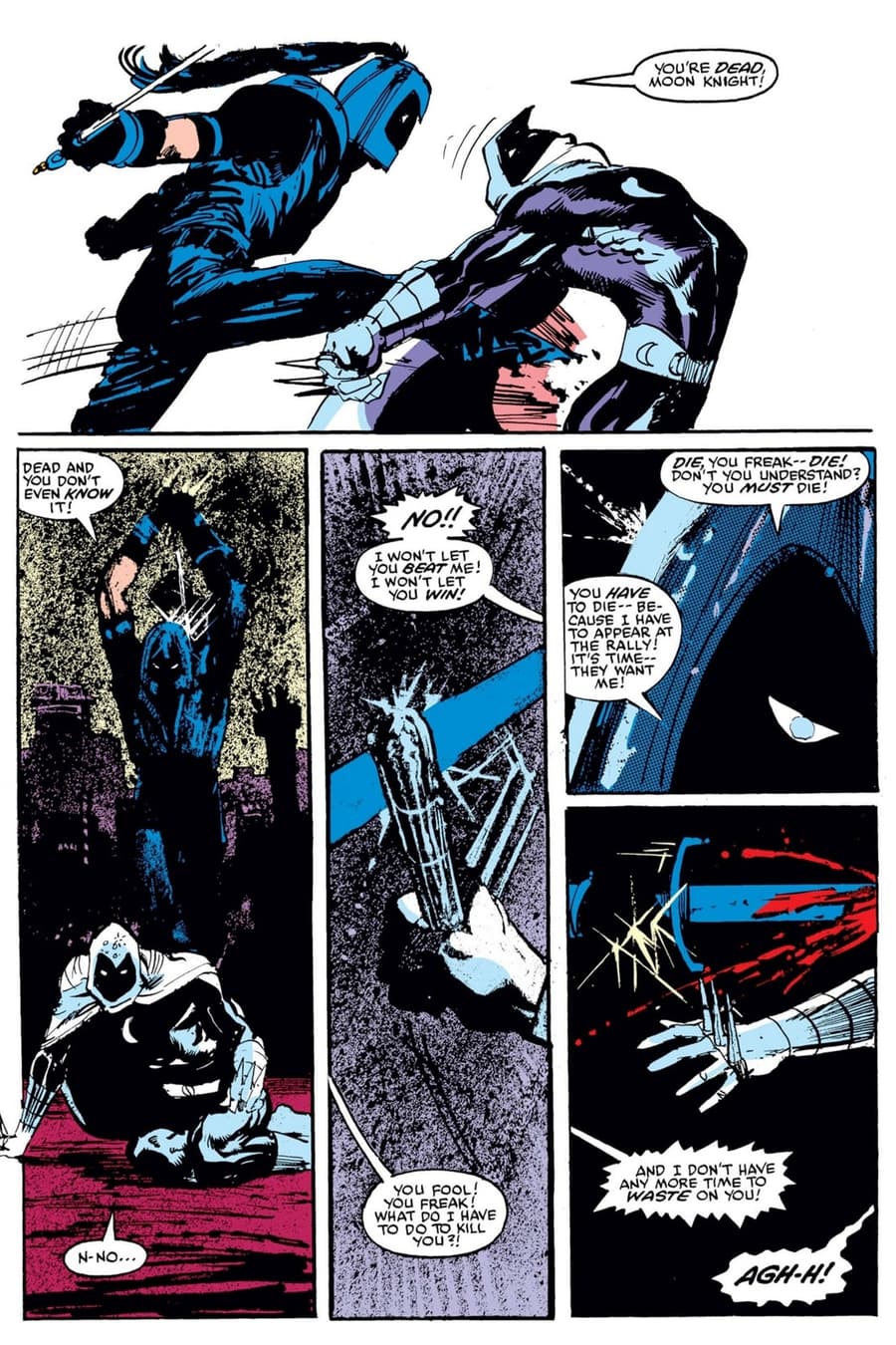 MOON KNIGHT (1980) #25 page by Doug Moench and Bill Sienkiewicz