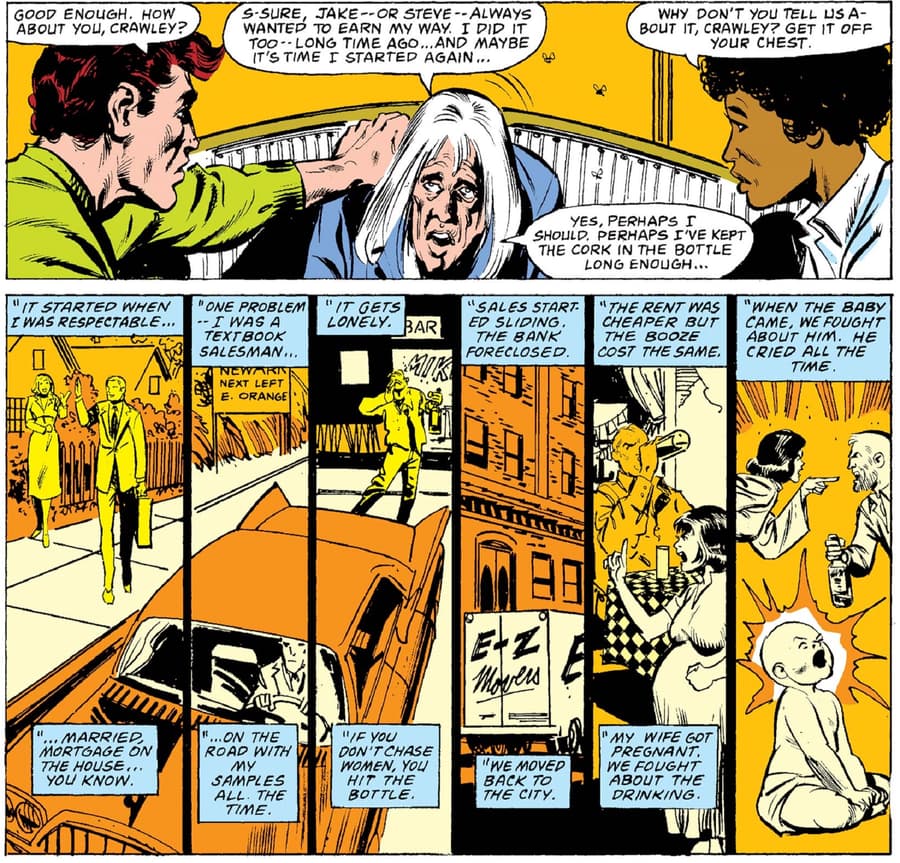 Crawley's backstory in MOON KNIGHT (1980) #2.