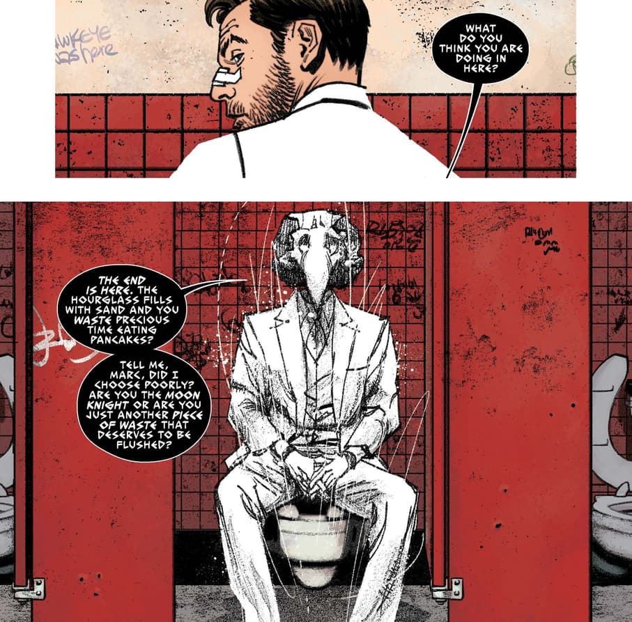 Khonshu berates Marc Spector in MOON KNIGHT (2016) #4.