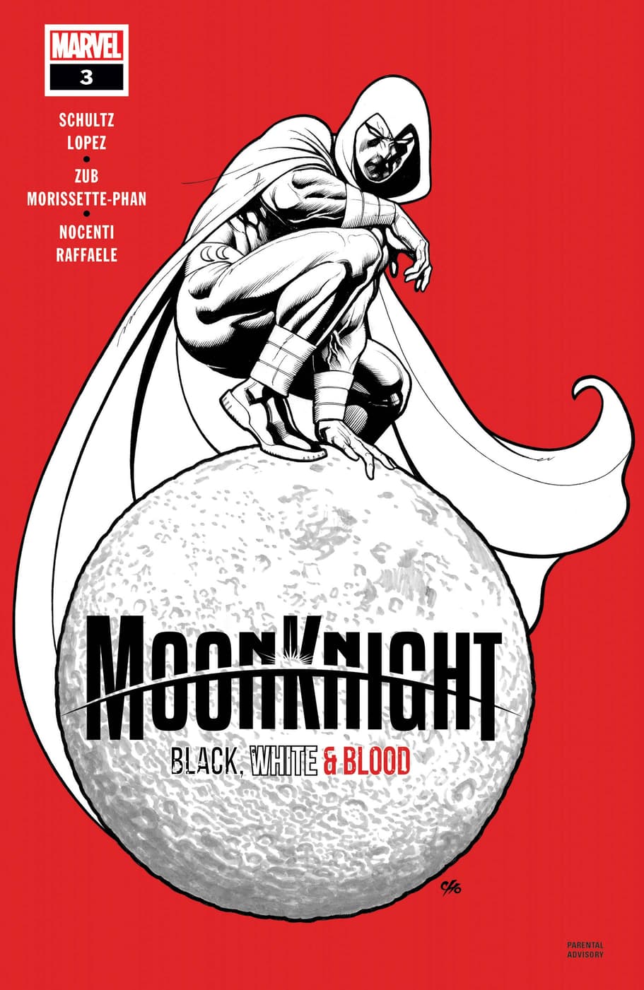 MOON KNIGHT: BLACK, WHITE & BLOOD (2022) #3 cover by Frank Cho