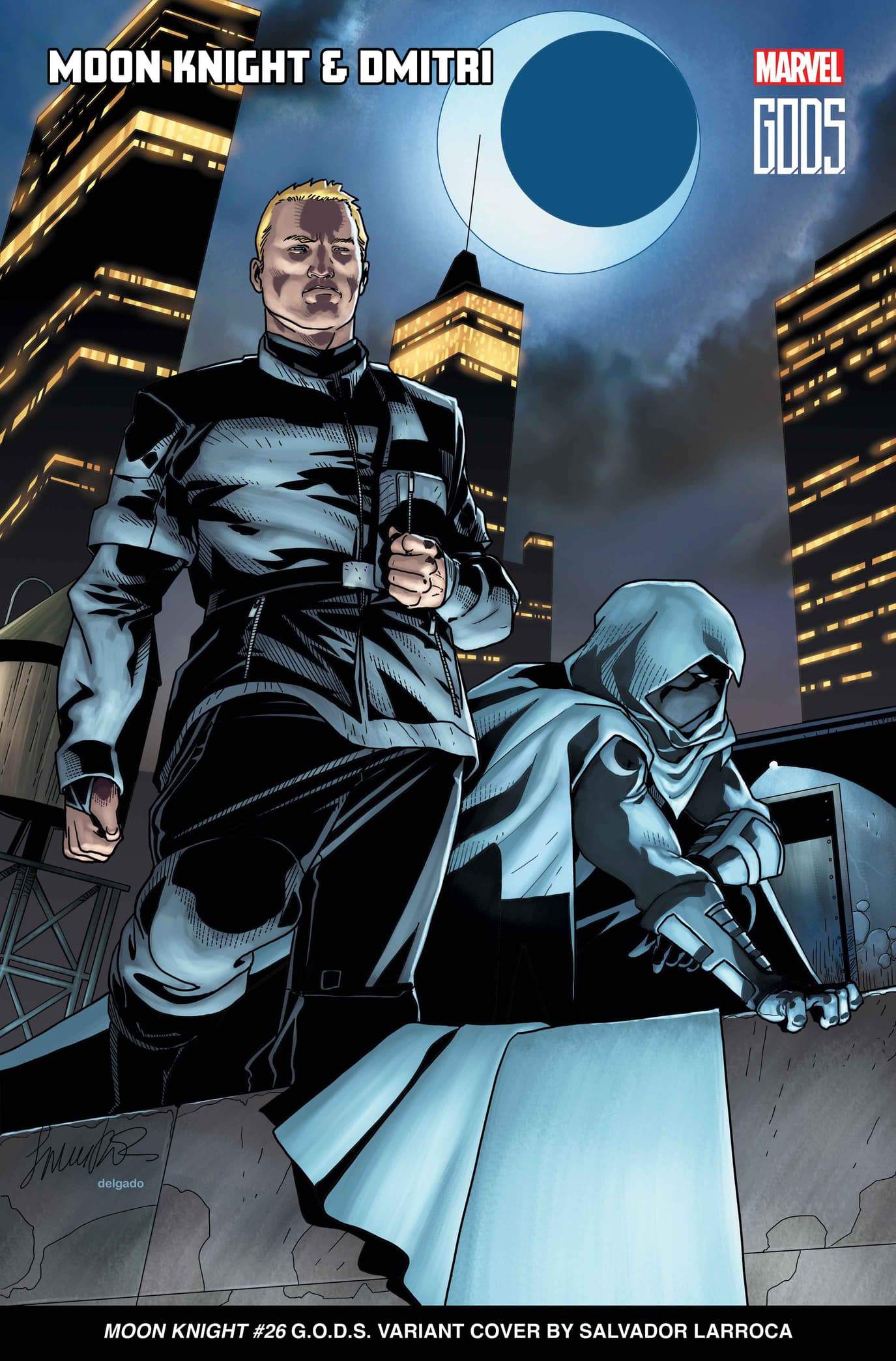 MOON KNIGHT #26  G.O.D.S. VARIANT COVER BY SALVADOR LARROCA