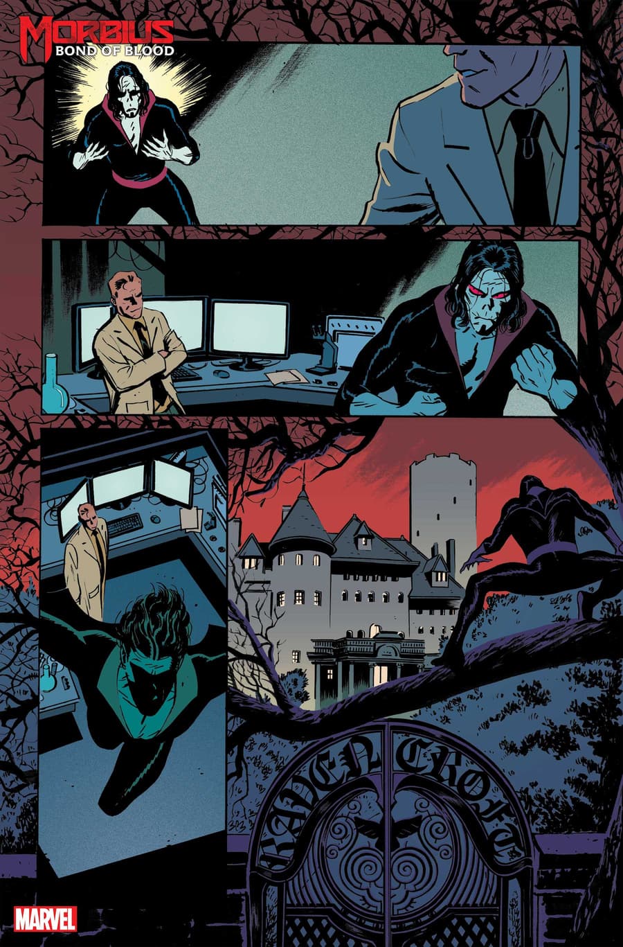 MORBIUS: BOND OF BLOOD #1 preview art by Tom Reilly with colors by Chris O’Halloran