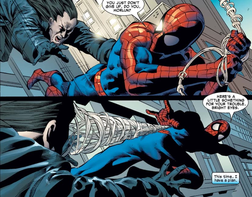 Morlun fighting Spider-Man