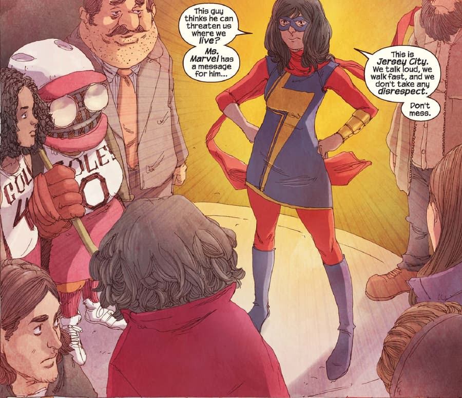Kamala Khan steps out in her costume for the first time.