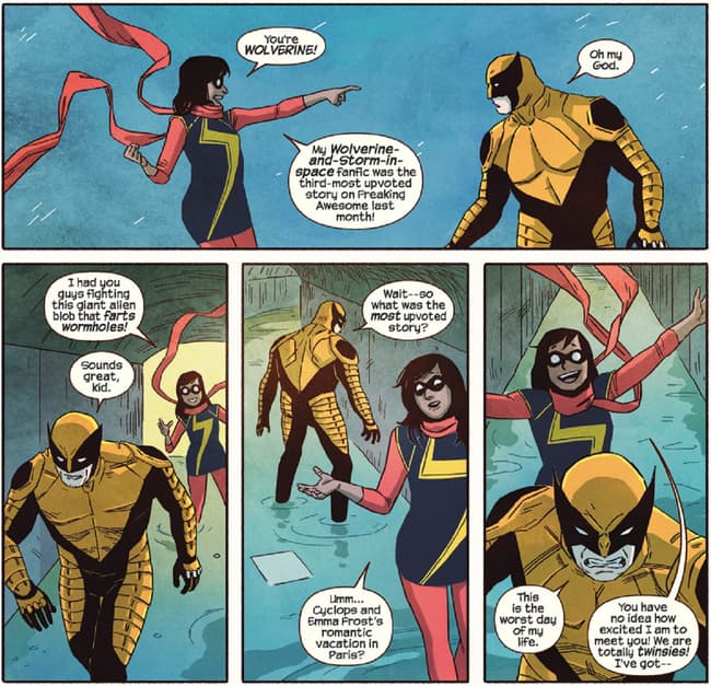 Ms. Marvel meets Wolverine in MS. MARVEL (2014) #6.