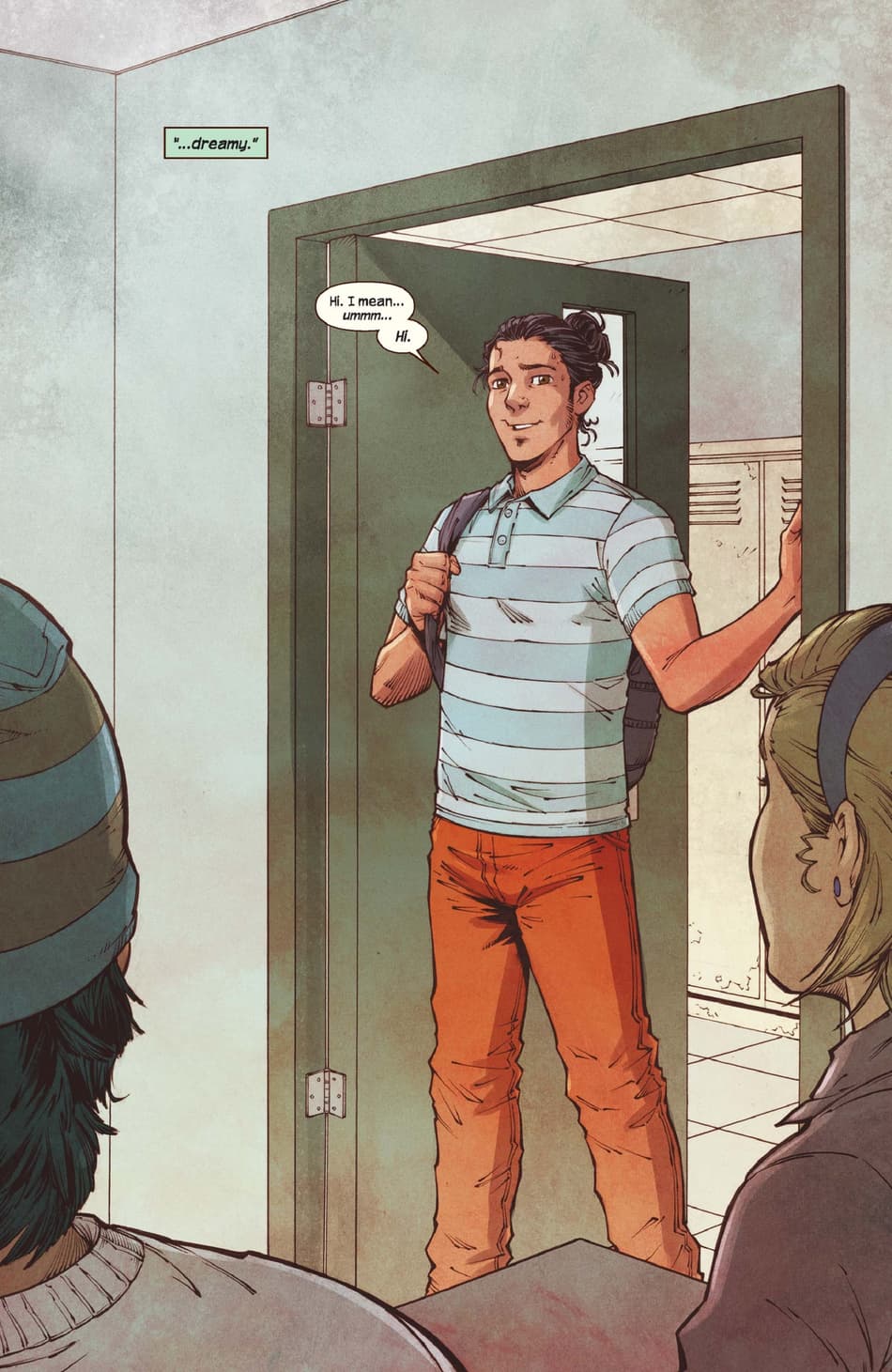 Kareem enters Kamala's classroom in MS. MARVEL (2015) #23.