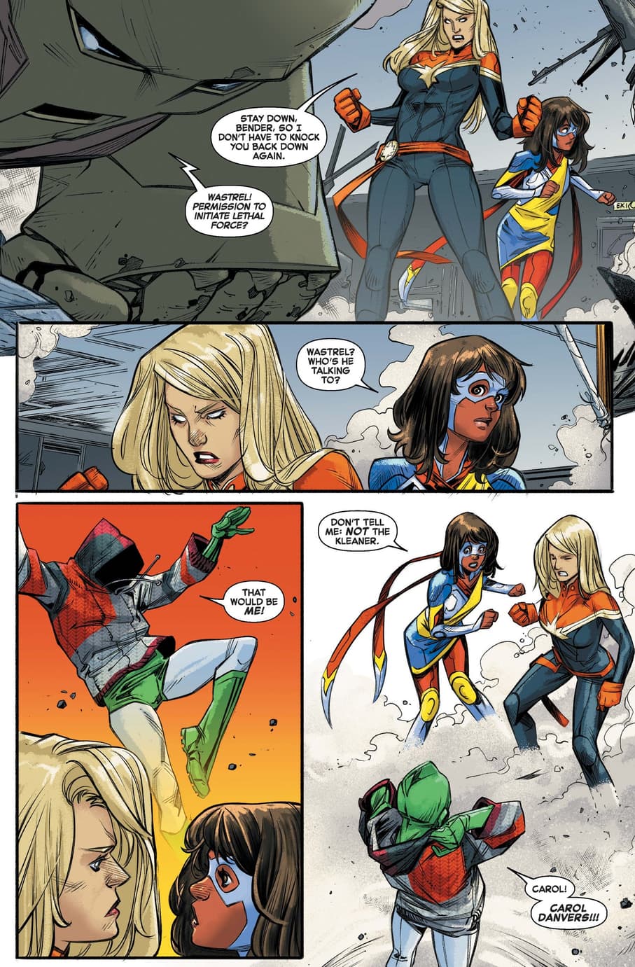 Carol confronts an important figure from her past in MS. MARVEL TEAM-UP (2019) #4.