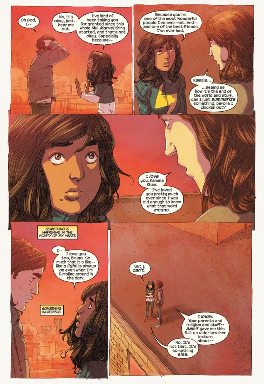 MS. MARVEL (2014) #19 page by G. Willow Wilson and Adrian Alphona