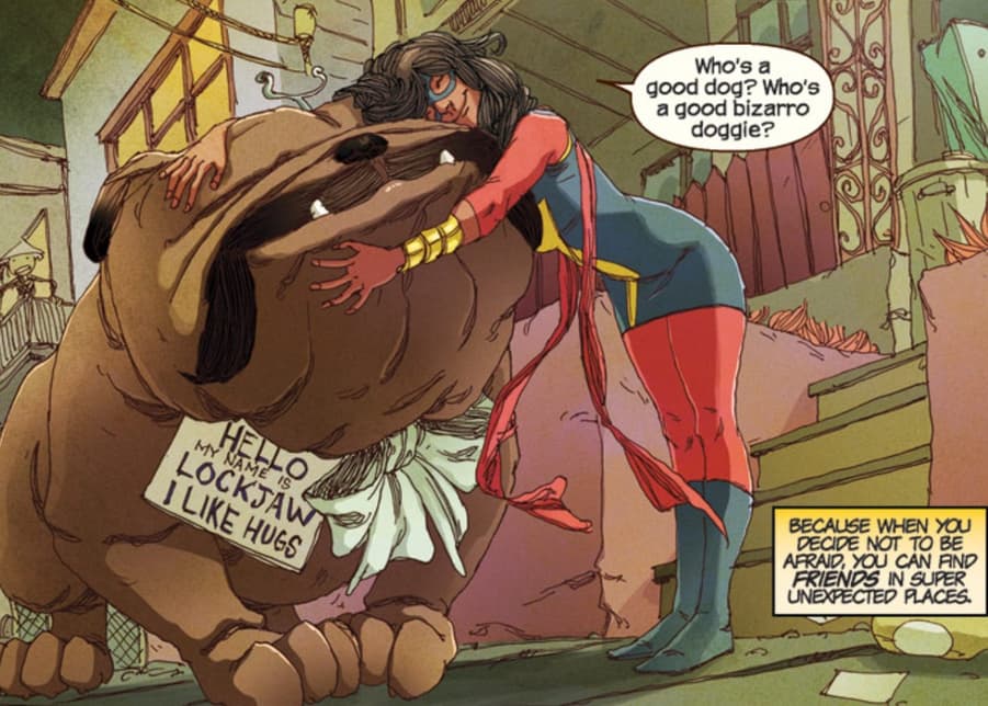 MS. MARVEL (2014) #8 panel by G. Willow Wilson and Adrian Alphona
