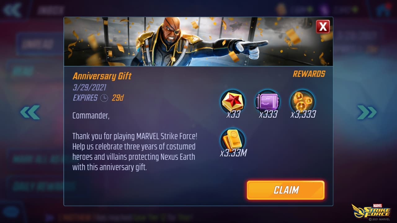 Marvel Strike Force Codes