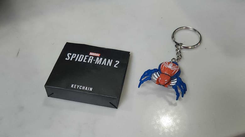 Marvel's Spider-Man 2 The Great Hunt Spider-Bot Sighting Challenge Keychain