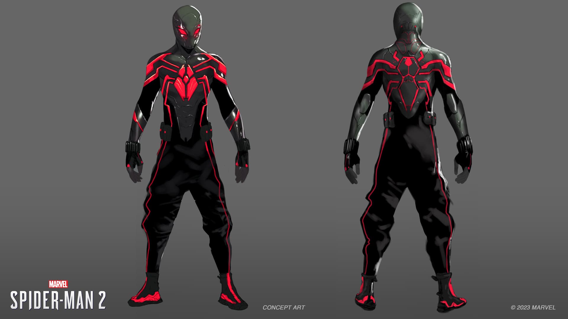 Marvel's Spider-Man 2 Taurin Clarke Miles Morales Brooklyn 2099 Spider Suit Concept Art