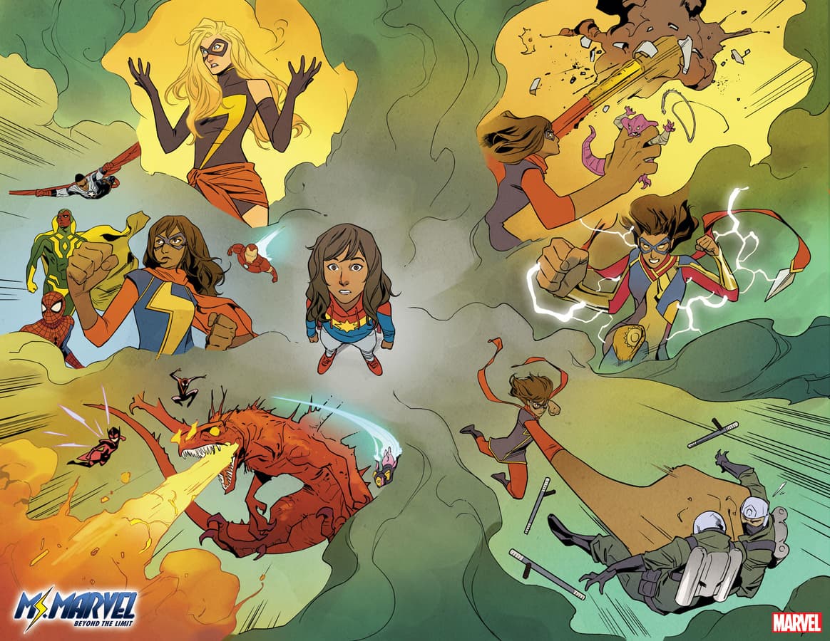 MS. MARVEL: BEYOND THE LIMIT #1 preview art by Andrés Genolet with colors by Triona Farrell