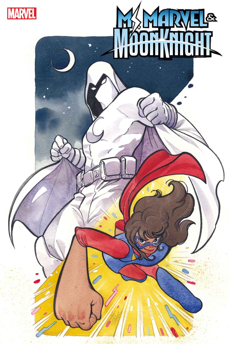 MS. MARVEL & MOON KNIGHT #1 variant cover by Peach Momoko, on sale 8/17