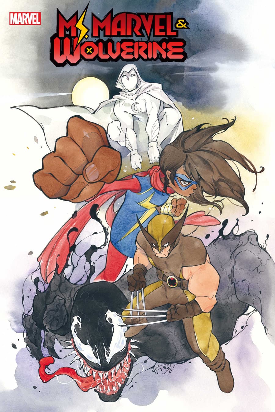 MS. MARVEL & WOLVERINE #1 variant cover by Peach Momoko, on sale 8/3
