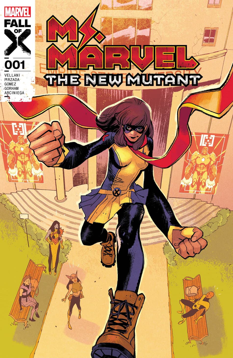 Cover to MS. MARVEL: THE NEW MUTANT #1 by Sara Pichelli.