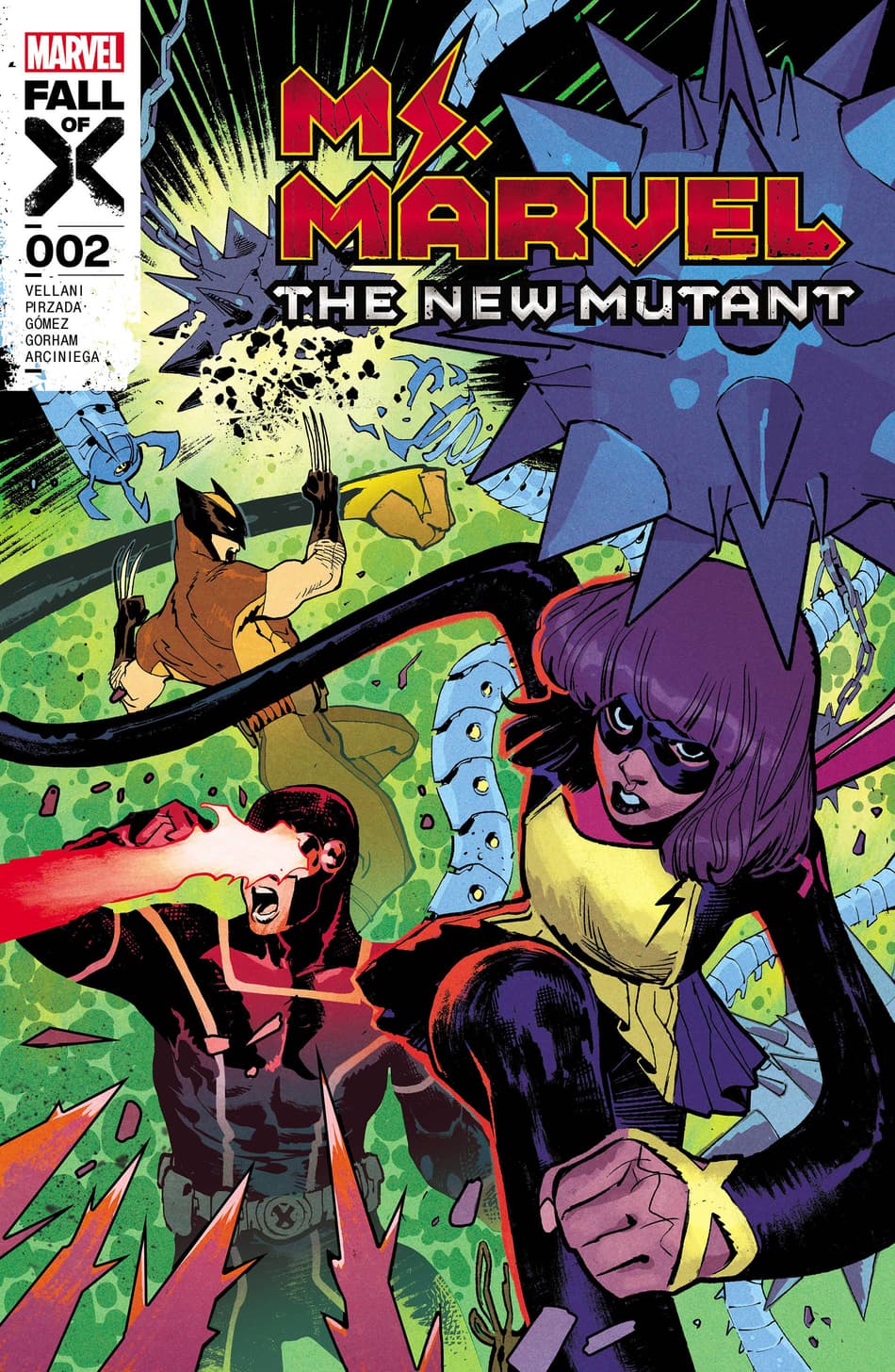 Cover to MS. MARVEL: THE NEW MUTANT #2 by Sara Pichelli.