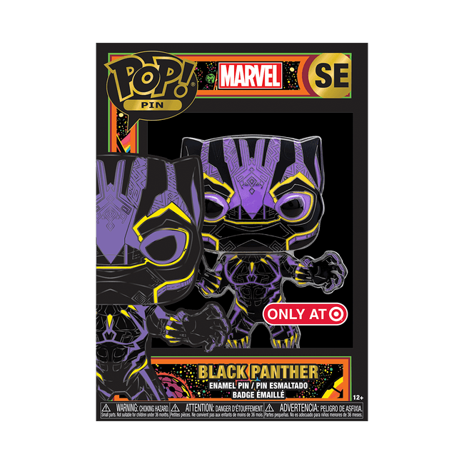 Blacklight Black Panther pin