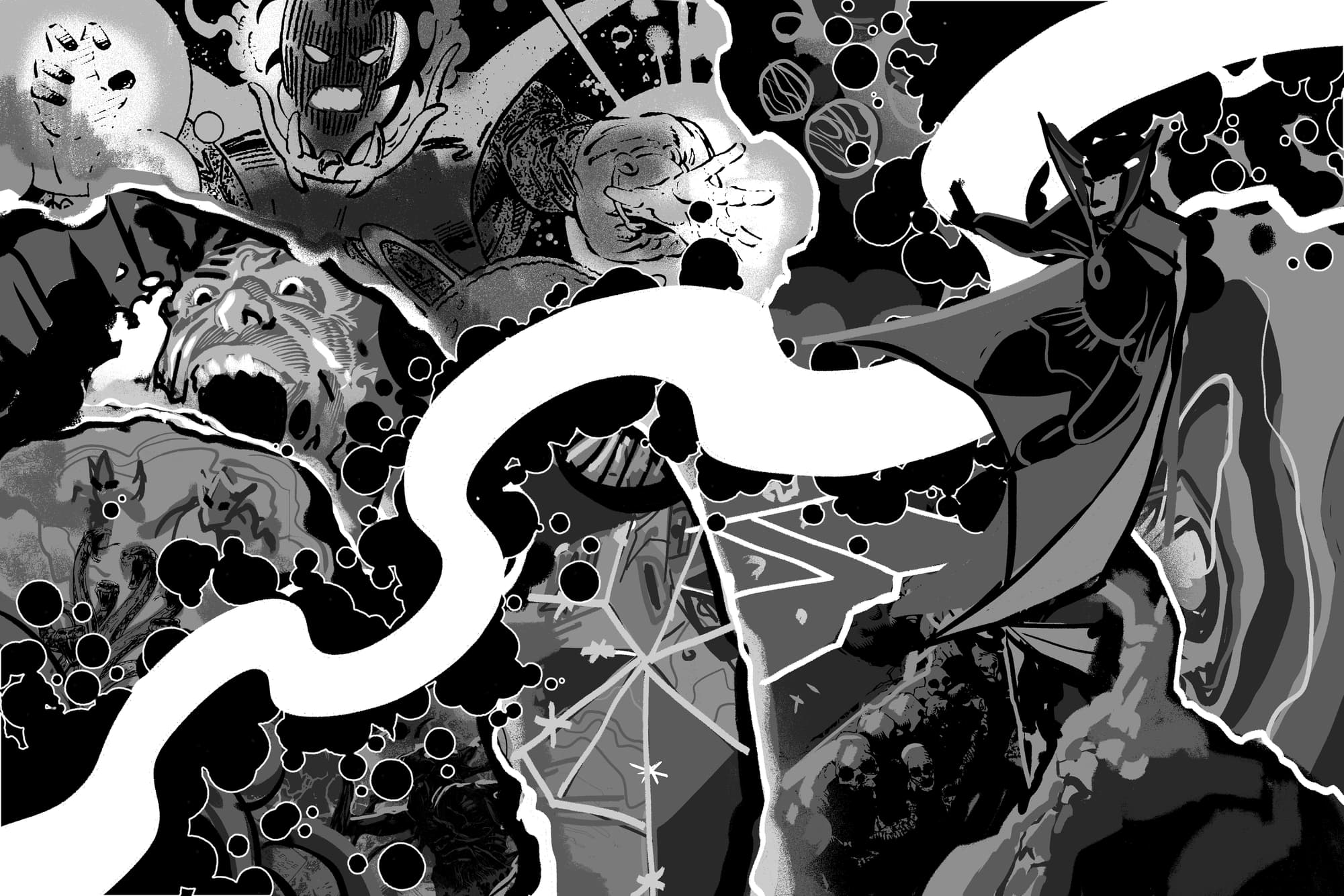 "Mystic Realms" sketch © Matt Taylor, 2021