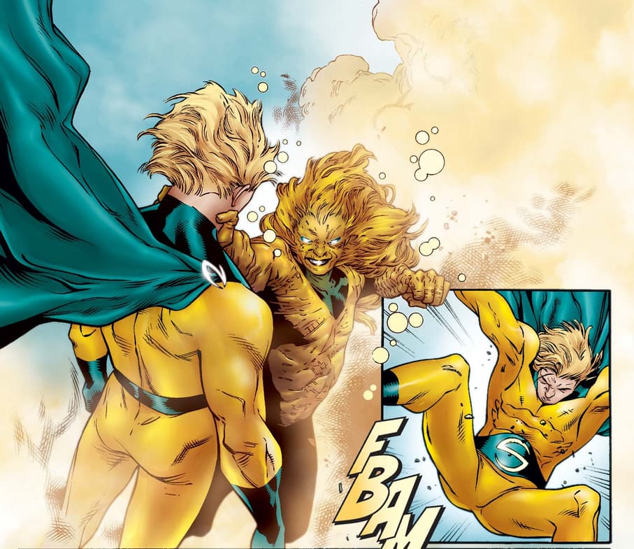 Yelena takes on the Sentry with her Super-Adaptoid powers in NEW AVENGERS ANNUAL (2006) #1.