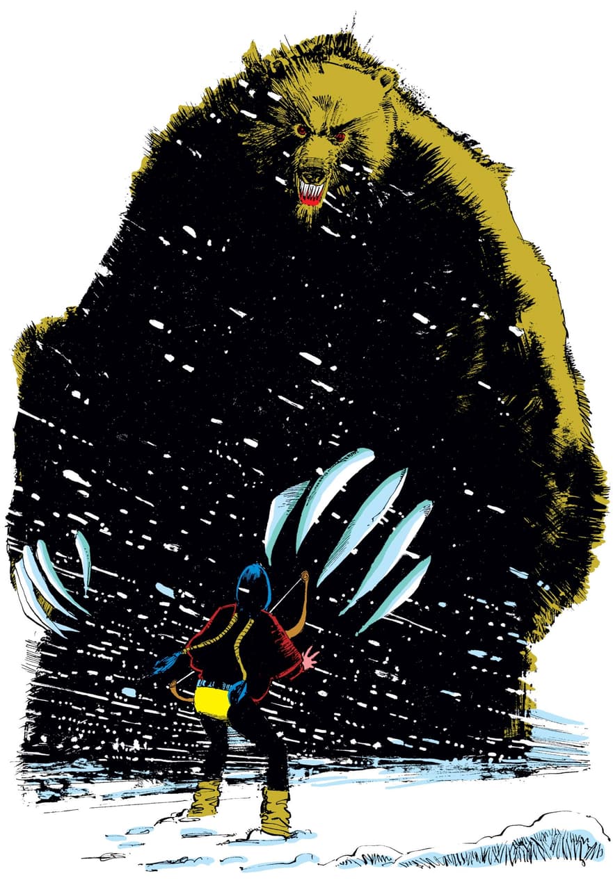 Moonstar versus the Demon Bear in NEW MUTANTS (1983) #18.