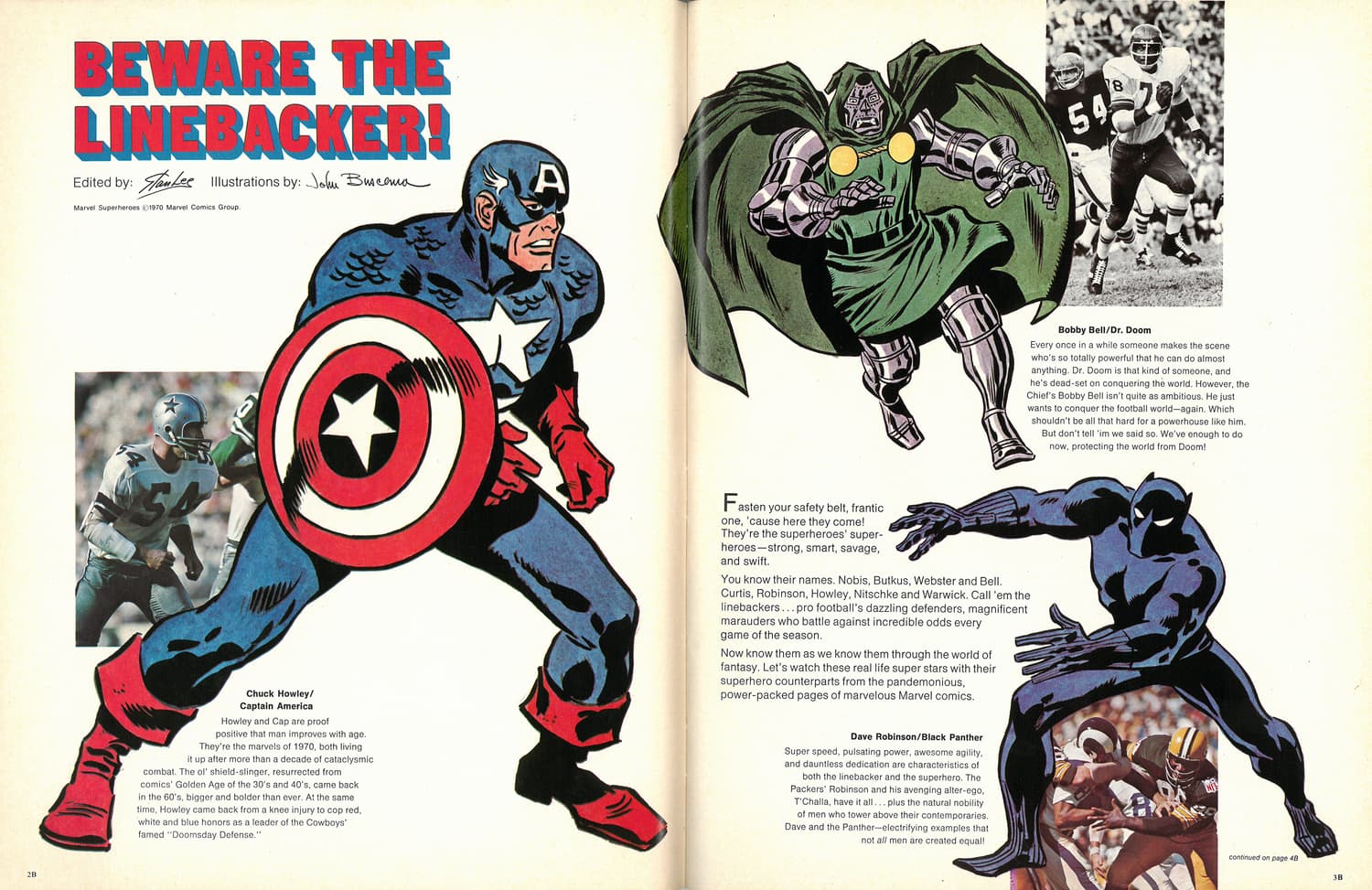 Marvel x NFL - Captain America, Doctor Doom and Black Panther