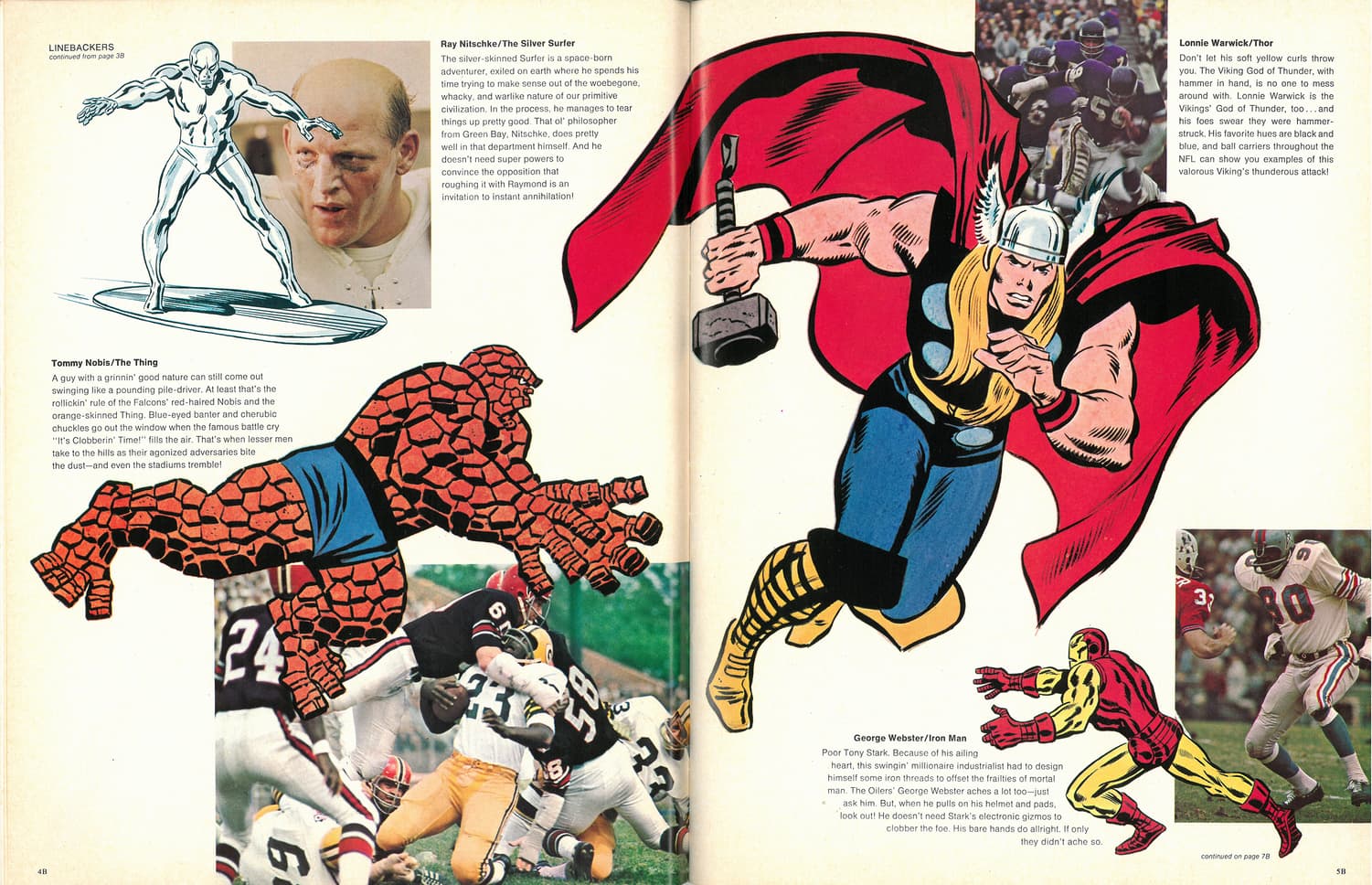 Marvel x NFL - Silver Surfer, Thing, Thor and Iron Man