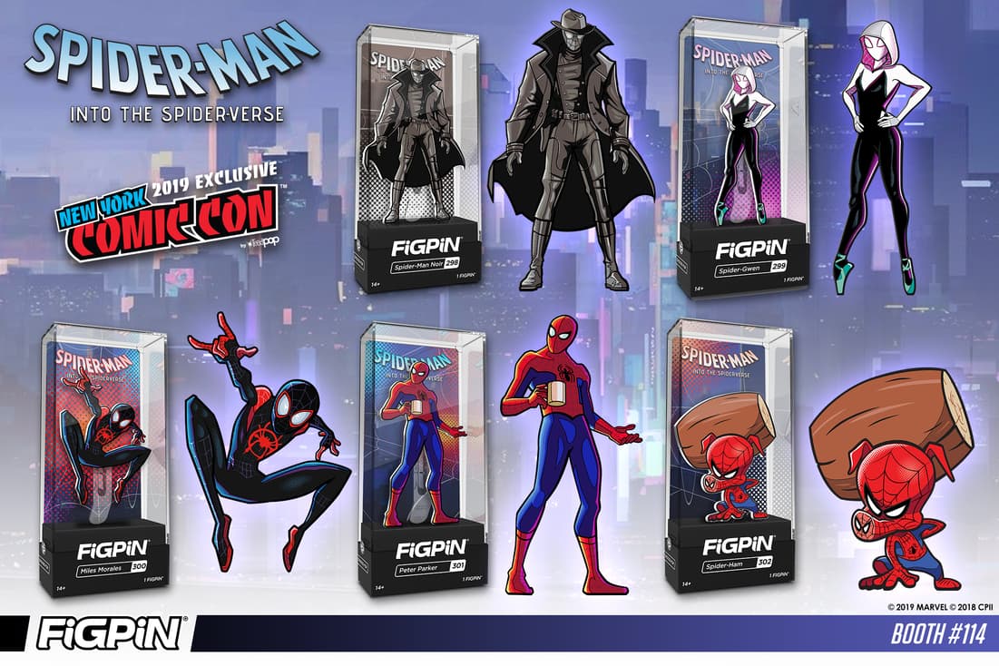 Spider-Man: Into the Spider-Verse FiGPiN silver-plated set of 5