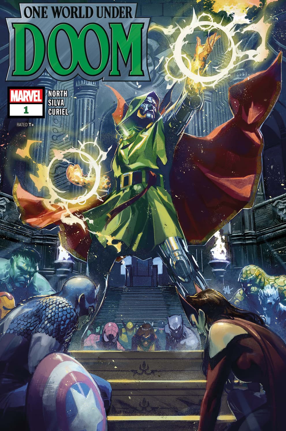 'One World Under Doom' (2025) #1 cover by Ben Harvey