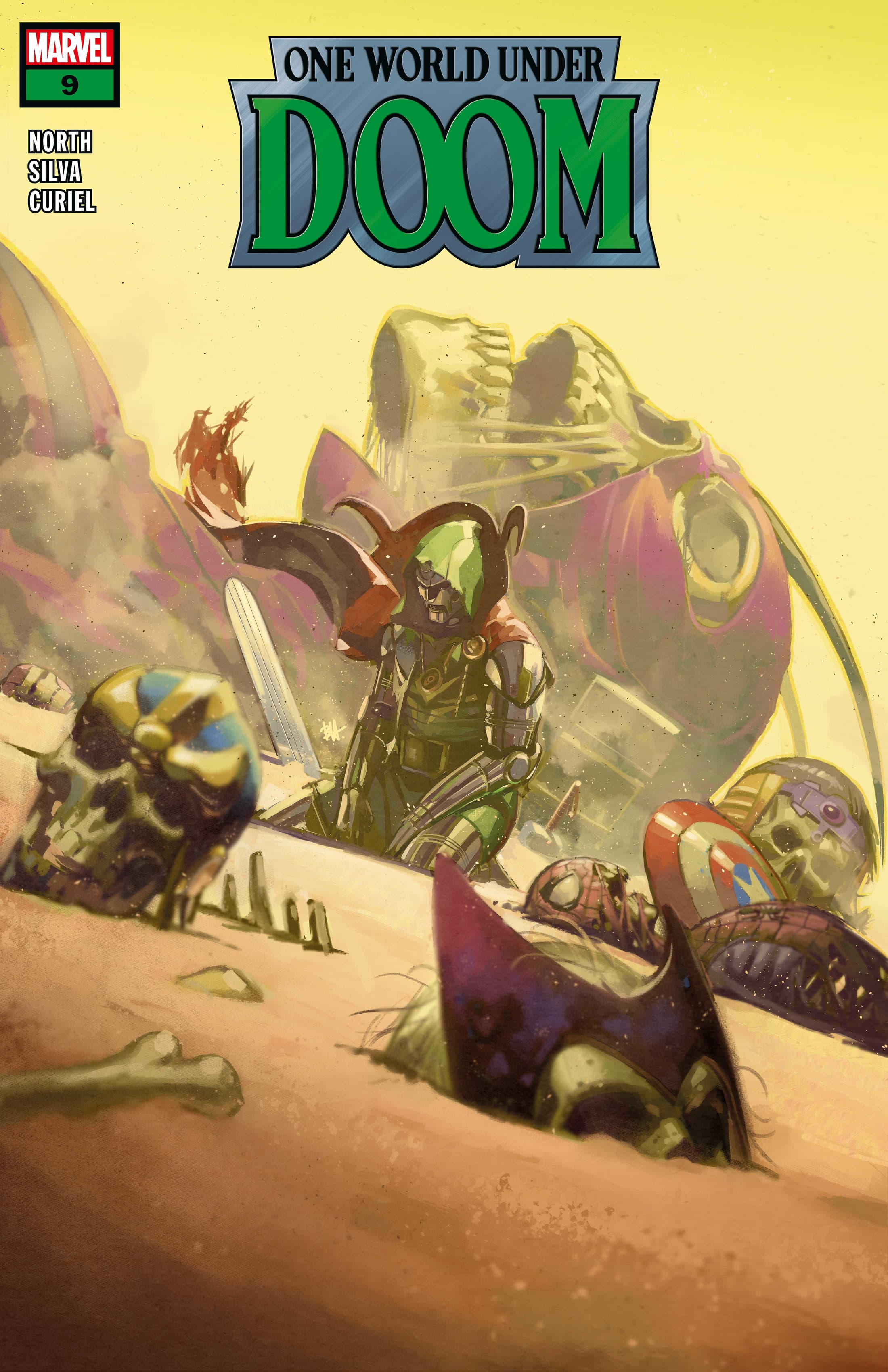 ONE WORLD UNDER DOOM #9 Cover by BEN HARVEY