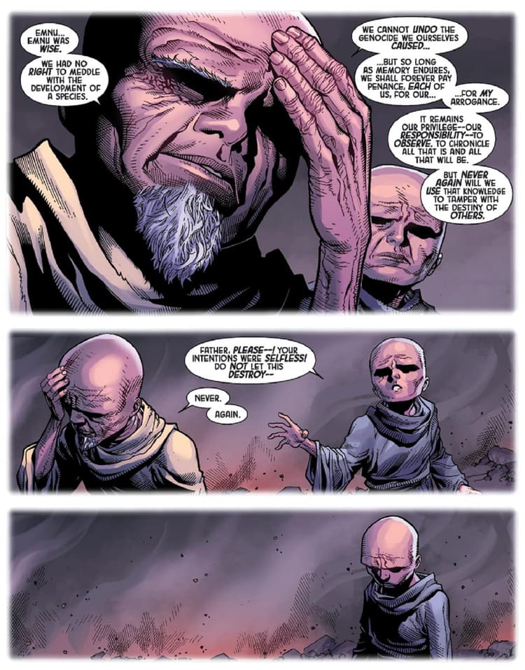 The origin of Uatu's people in ORIGINAL SIN (2014) #0.