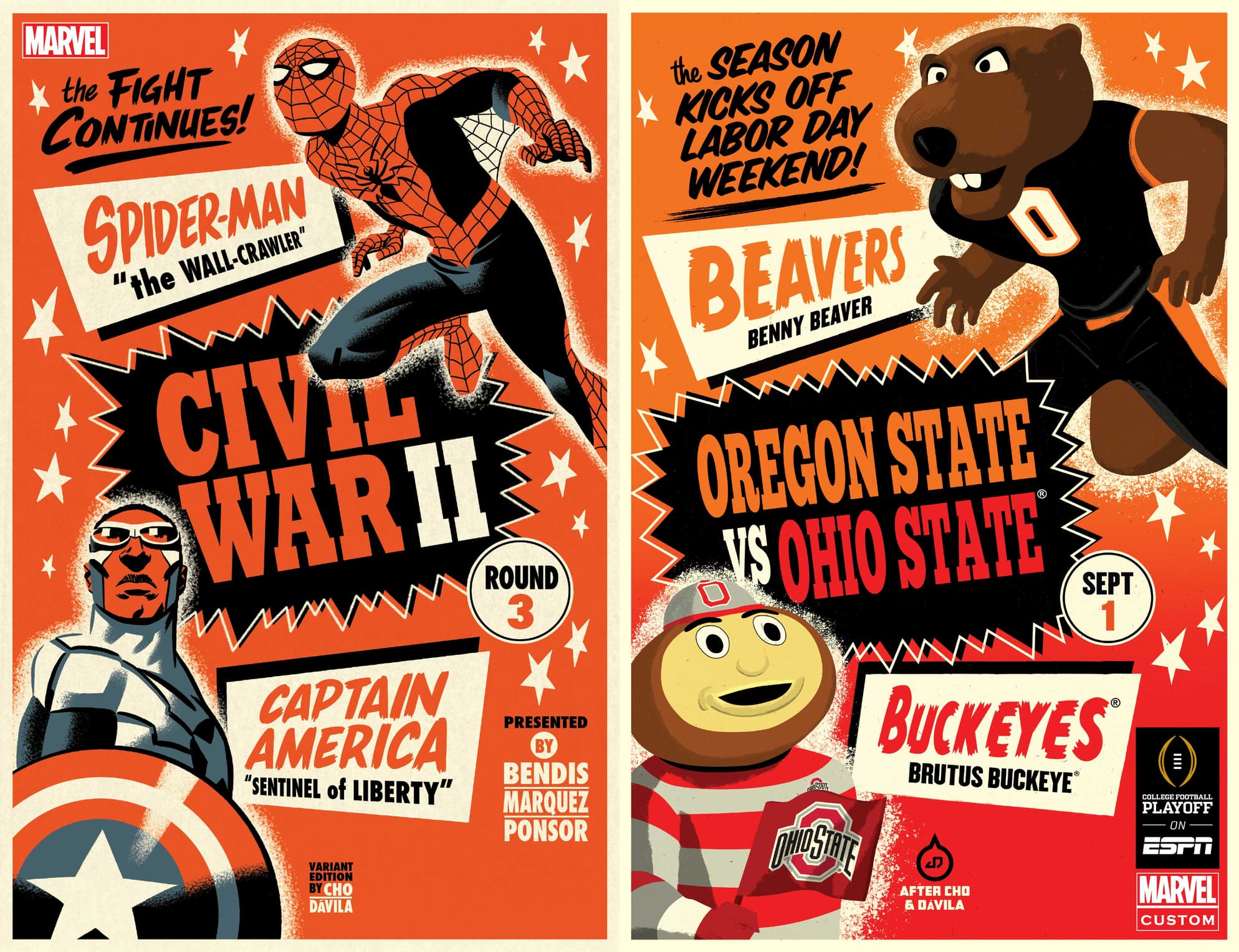 Oregon State vs Ohio State mascot covers