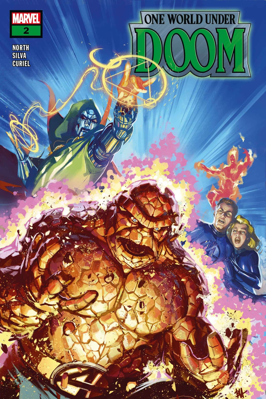 ONE WORLD UNDER DOOM #2 Cover by BEN HARVEY