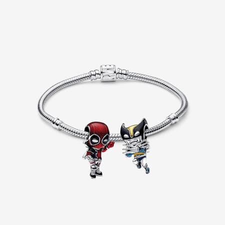 Deadpool and Wolverine Charm Bracelet Set