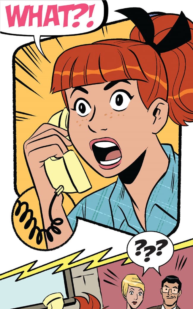 Patsy Walker answers the phone in 1955.