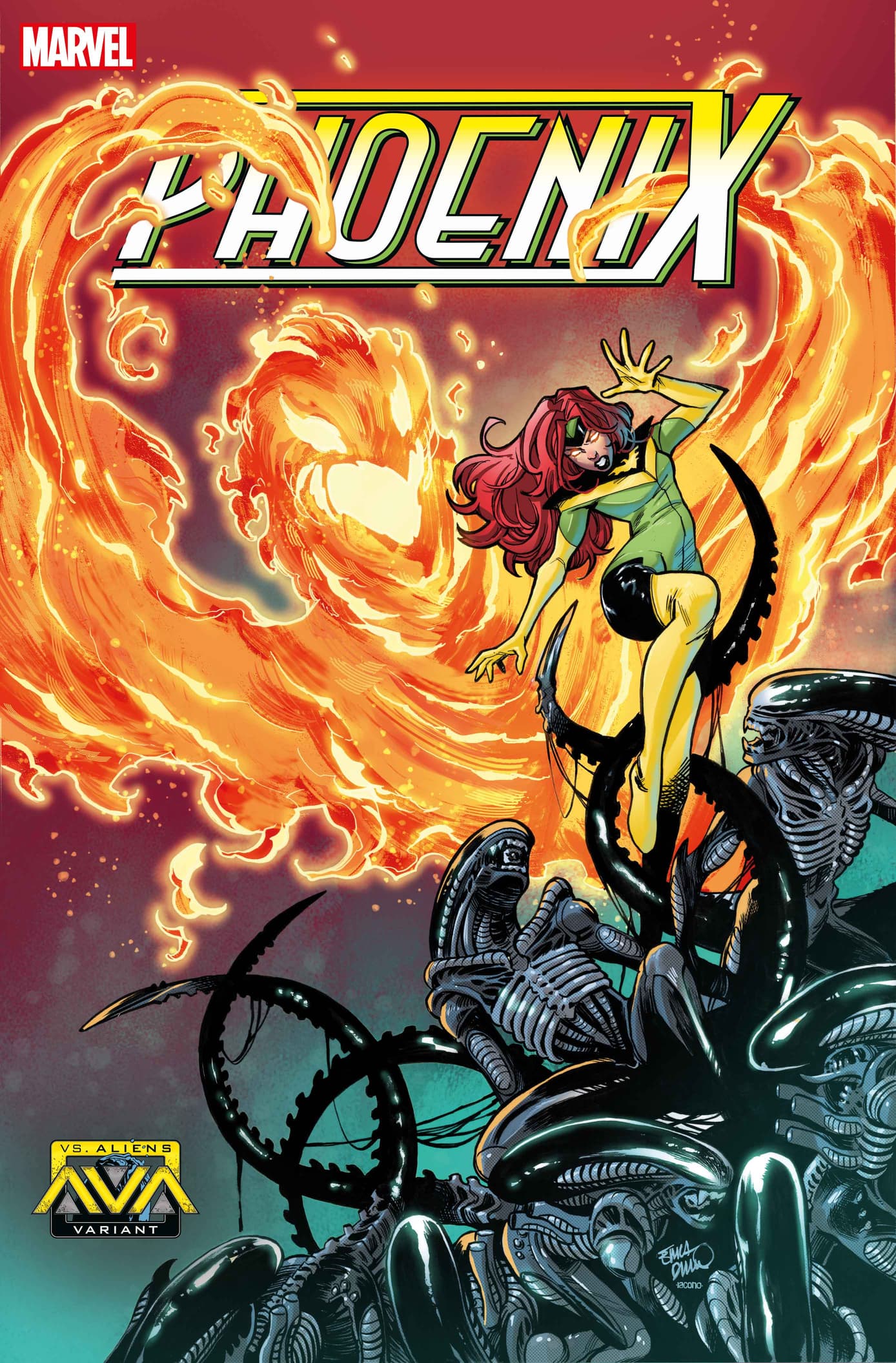 PHOENIX #1 Marvel Vs. Alien Variant Cover by Erica D'Urso