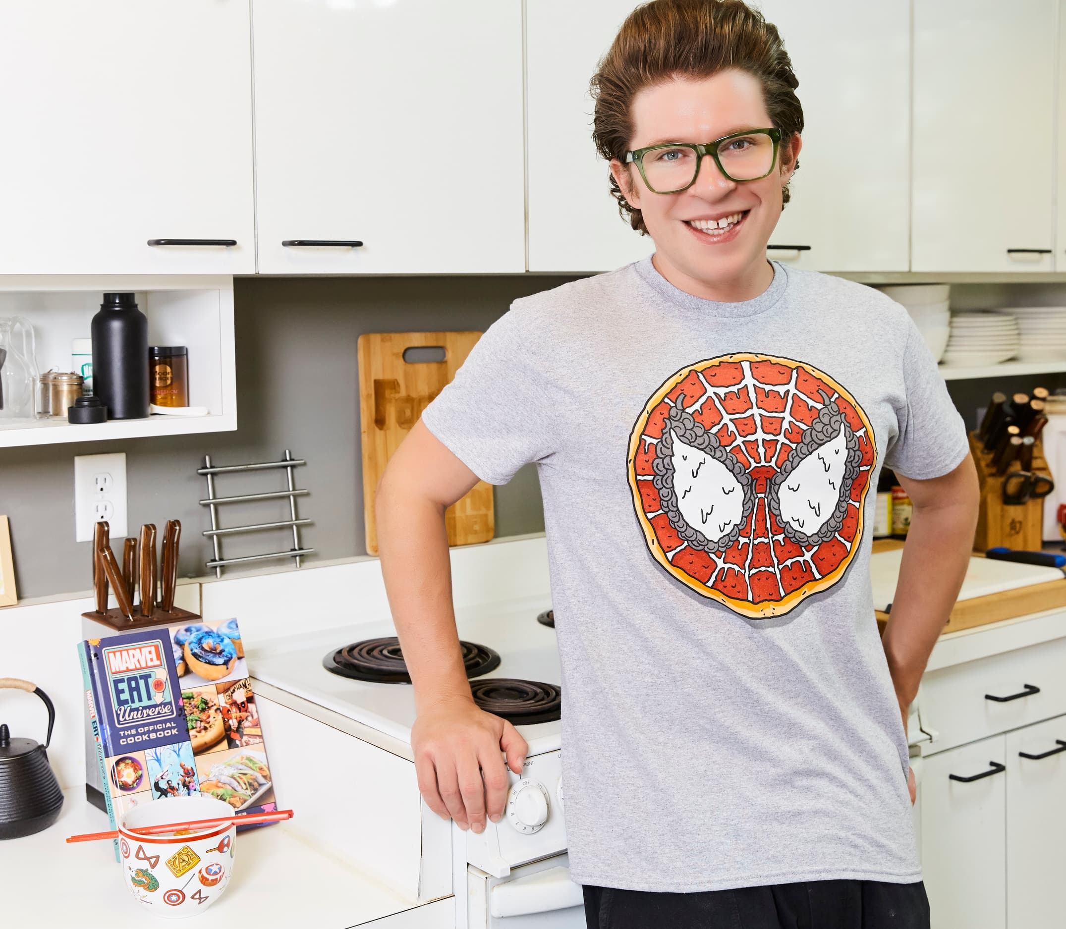 Marvel Eat the Universe Spider-Man Pizza Tee