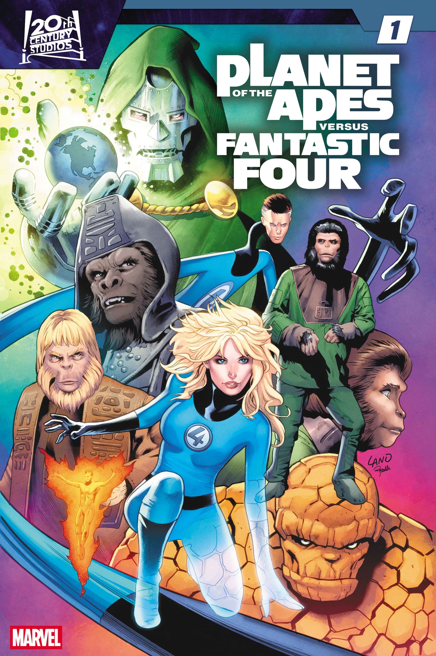 PLANET OF THE APES VS. FANTASTIC FOUR #1 Cover by GREG LAND